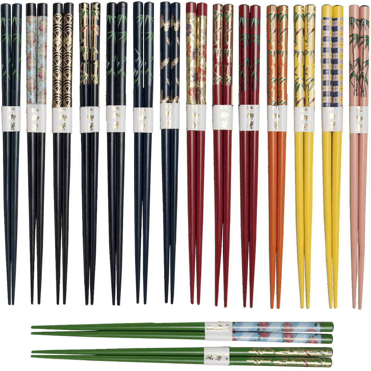 Para Japońskich Pałeczek Do Sushi o Różnych Wzorach 22cm Losowy Wzór EMRO AZIATICA