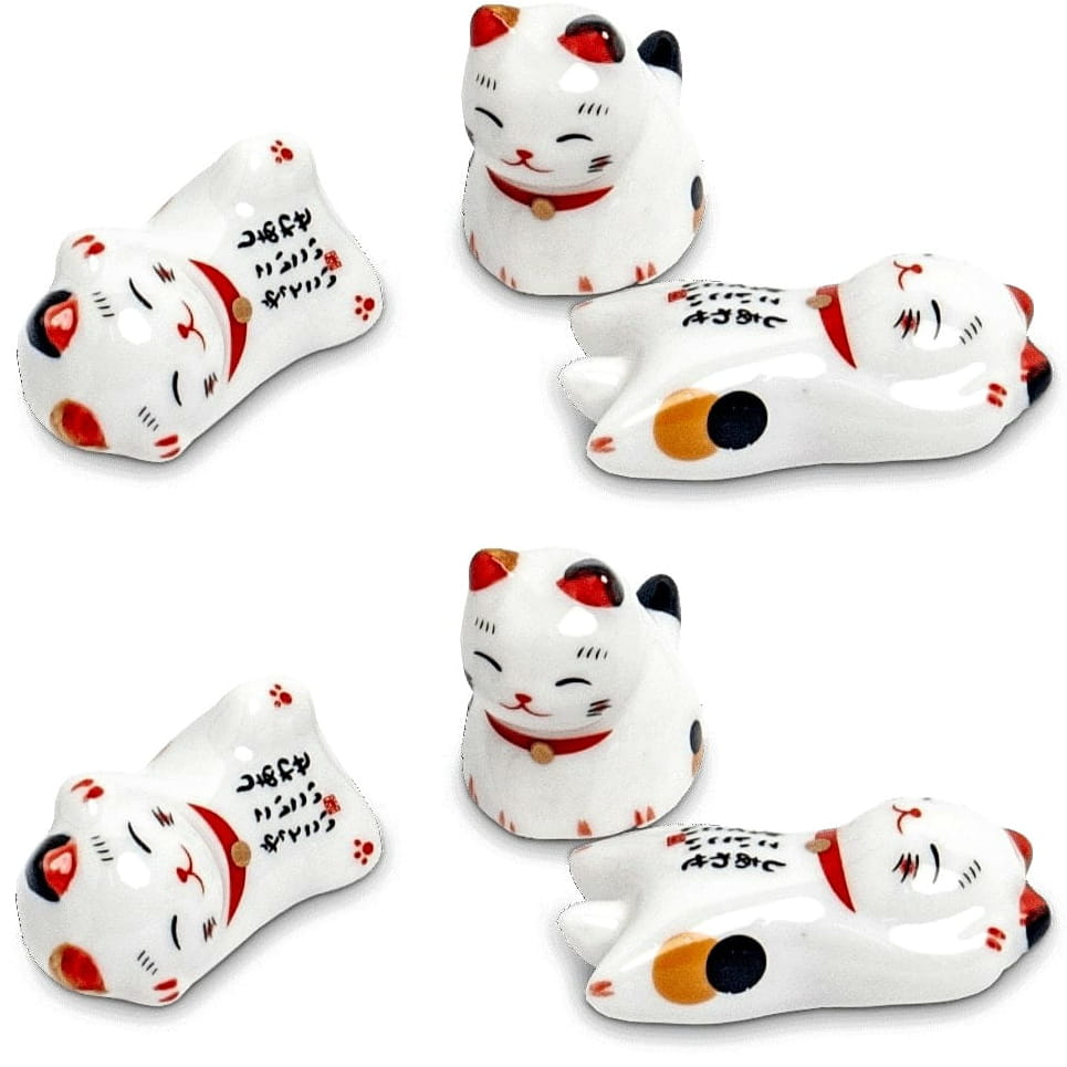 Elegancka Podstawka Na Pałeczki z Motywem Kotka MANEKI NEKO Różne Wzory EMRO AZIATICA