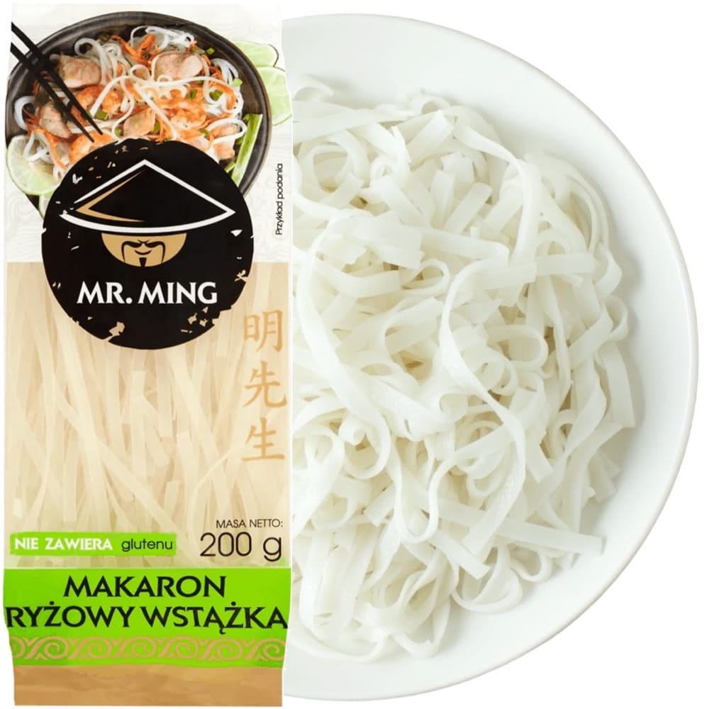 Wietnamski Makaron Ryżowy Wstążka Tasiemki 4mm Do Pad Thai 200g MR