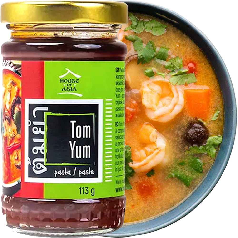 Pasta TOM YUM Do Tajskiej Krewetkowej Zupy Ostro Kwaśnej 113g HOUSE OF ASIA